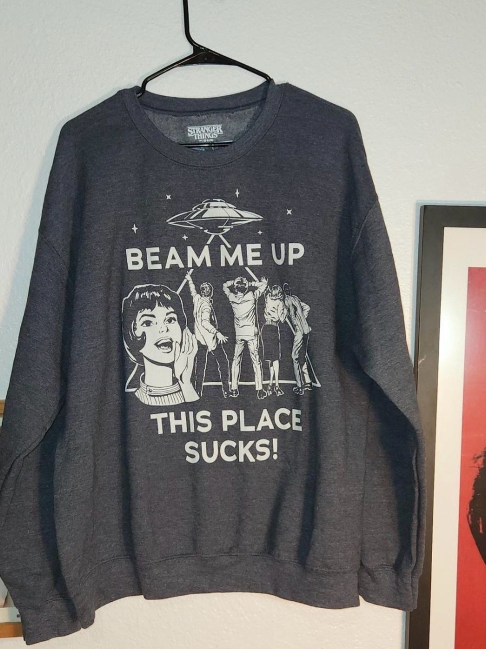 Men's Charcoal 'Beam Me Up' Graphic Sweatshirt